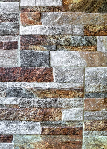 Latar Belakang Dinding Batu Berwarna Warni Close View — Stok Foto