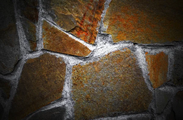 Kolorowe Kamienne Ściany Tło Zbliżenie Widok — Zdjęcie stockowe