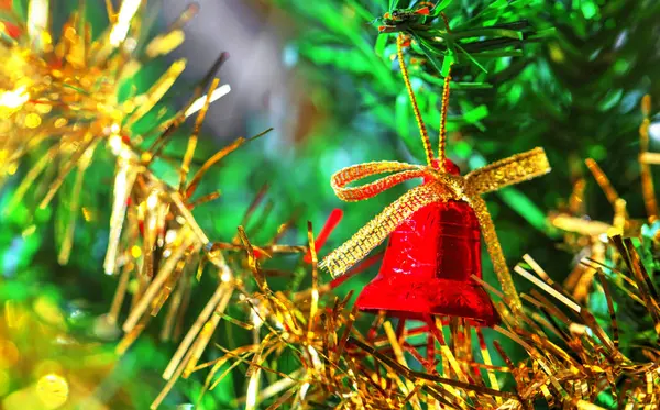 Sfondo Colorato Bella Decorazione Capodanno Vista Vicino — Foto Stock