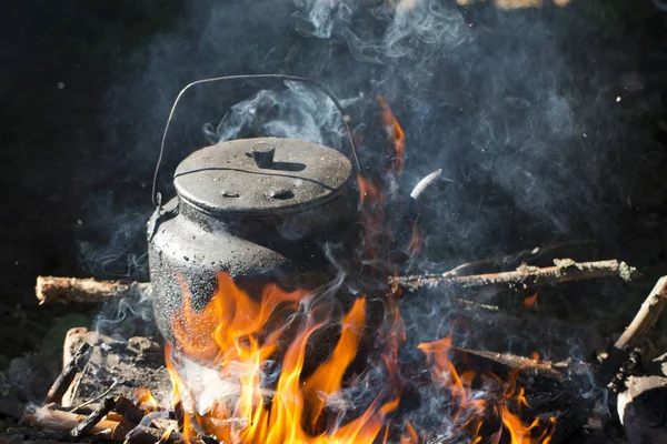 Tea time at outdoor — Stock Photo, Image