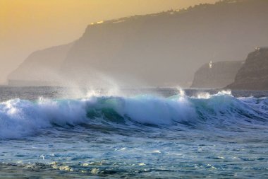La Palma, Canary Islands okyanus akşam