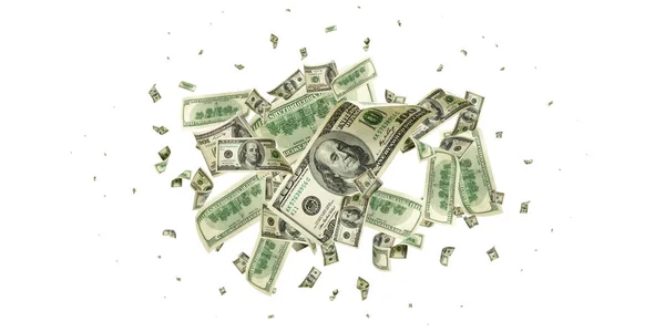 Pengar som faller. Amerikanska pengar. Washington American kontanter, USD BAC — Stockfoto