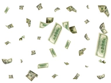 Dolar faturası. Washington Amerikan parası. Usd para arka plan. Düşen para.