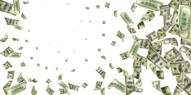 Dolar işareti. Amerikan parası. Nakit arka plan, biz fatura. Düşen para.