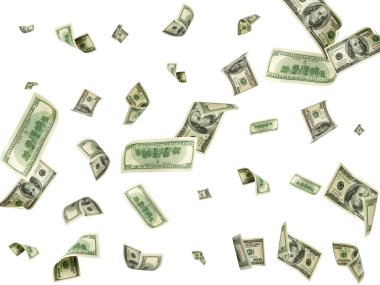 Dolar faturası. Washington Amerikan parası. Usd para arka plan. Düşen para.