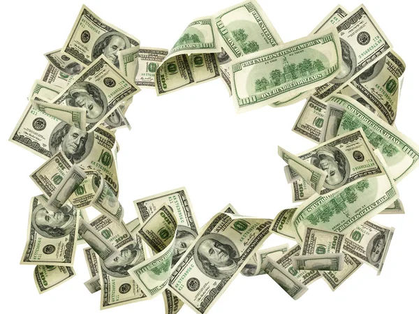 ドル紙幣。ワシントン・アメリカン・キャッシュ米ドルマネーの背景。お金の落下. — ストック写真
