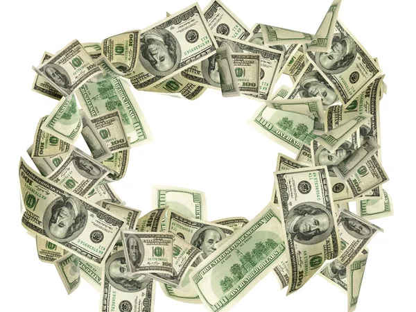 お金の背景。百ドルのアメリカ。現金の落下を使用する. — ストック写真
