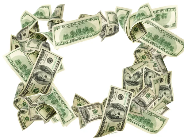 A nota do dólar. Dinheiro americano de Washington. Queda usd fundo dinheiro. — Fotografia de Stock