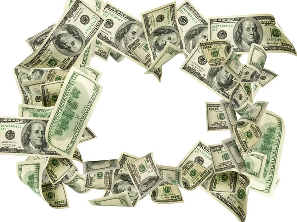 A nota do dólar. Dinheiro americano de Washington. Queda usd fundo dinheiro. — Fotografia de Stock