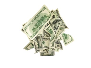 Para geçmişi. Amerika 'nın yüz doları. Nakit para düşüyor..