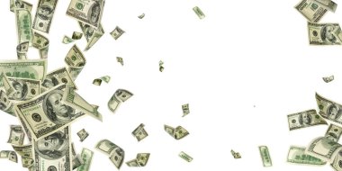 Para geçmişi. Amerika 'nın yüz doları. Nakit para düşüyor..