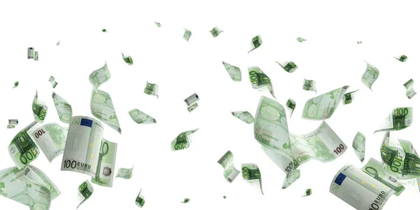 Money background. Hundred european euro.Business cash money falling. — Stock Photo, Image