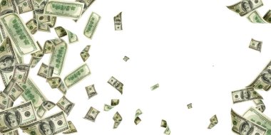 Para geçmişi. Amerika 'nın yüz doları. Nakit para düşüyor..