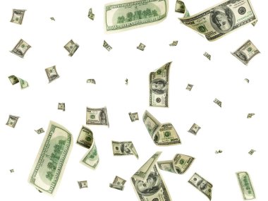 Para geçmişi. Amerika 'nın yüz doları. Nakit para düşüyor..