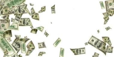 Dolar işareti. Amerikan parası. Nakit arka plan, biz fatura. Düşen para.