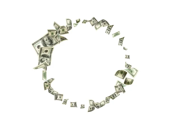 Dollartecken. Amerikanska pengar. Cash bakgrund, USA Bill. Pengar som faller. — Stockfoto