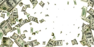 Amerikan Doları. Washington Amerikan parası. Düşen ABD para arkaplanı.
