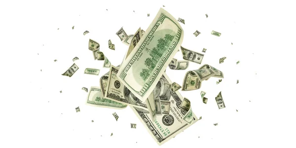 ドル紙幣。ワシントン・アメリカン・キャッシュ米ドルマネーの背景。お金の落下. — ストック写真