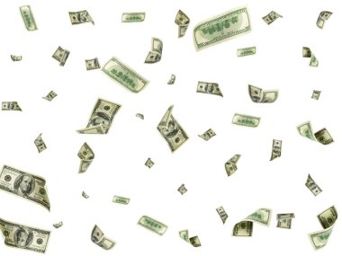 Para geçmişi. Amerika 'nın yüz doları. Nakit para düşüyor..