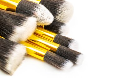 Kozmetik geçmişi. Makyaj için makyaj fırçası izole edildi