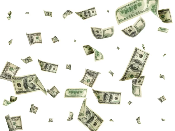 Hintergrund: Geld. Hundert Dollar Amerika. Nutzbares Bargeld sinkt. — Stockfoto