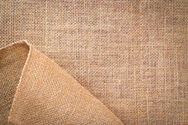 Textura de lino. Natural de lona marrón orgánica. Fondo tejido beige. Material de lino telón de fondo — Foto de Stock