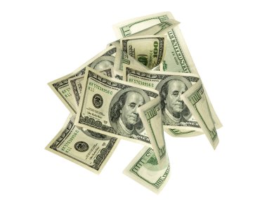 Para geçmişi. Amerika 'nın yüz doları. Nakit para düşüyor..