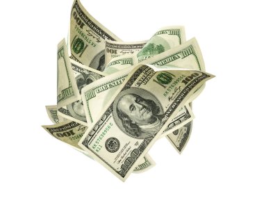Amerikan Doları. Washington Amerikan parası. Düşen ABD para arkaplanı.