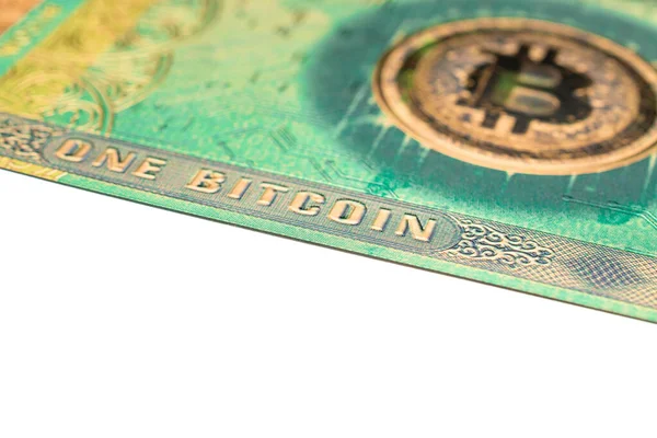 Valse munten. Gouden Cryptogeld op wit. litecoin, Ethereum, Bitcoin achtergrond. — Stockfoto