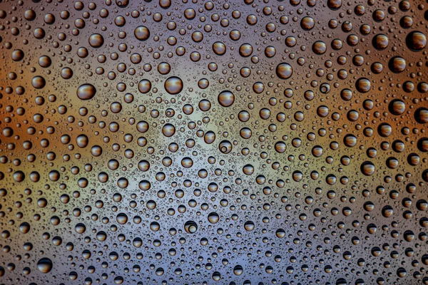 Краплі води на склянку. Тло текстури вологого дощу . — стокове фото