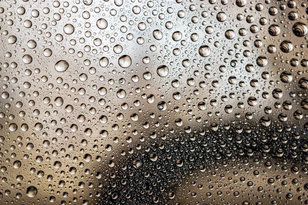 Drops background. Wet water on glass. Rain pattern texture. — Stock Photo, Image