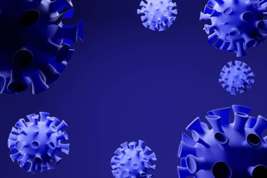 Coronavirus 2019-nCov romanı 3 boyutlu enfeksiyon önleme konsepti. Grip salgını ve Covid-19 gribi salgını gibi tehlikeli grip salgını vakaları. Asya ncov corona virüsü