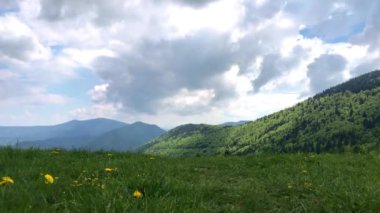Tatry, doğal dağ Slovakya Panoraması. Polonya 'daki ulusal tatra parkının manzarası.