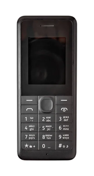 Мобільний телефон на білому фоні з відсічним контуром . — стокове фото