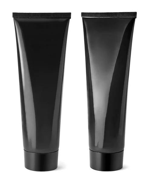 Tüp. Siyah tüp mock-up krem veya izole kırpma yolu beyaz zemin üzerine yapıştırmak için.