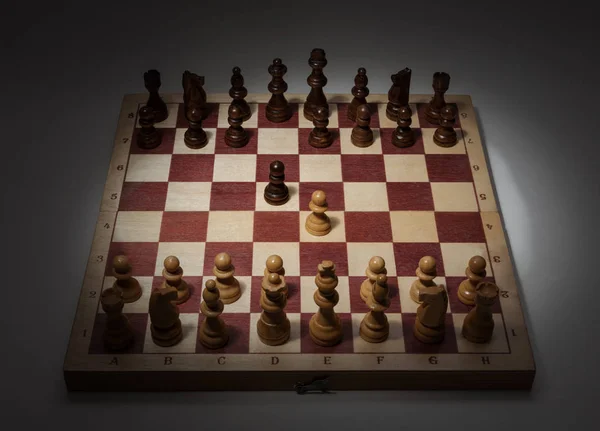 经典的象棋游戏开放. — 图库照片