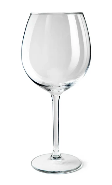 Verre vide pour vin isolé sur fond blanc avec chemin de coupe . — Photo