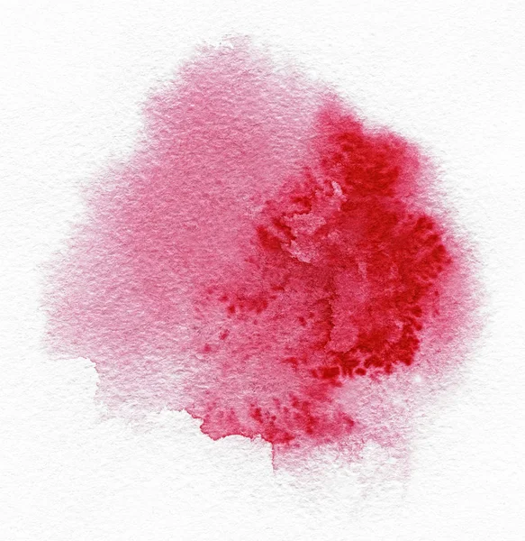 Watercolor. Abstract red spot on watercolor paper. Ink drop. Beautiful watercolor design elements. Grunge banner — Stock Photo, Image