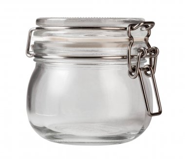 izole boş cam kavanoz.