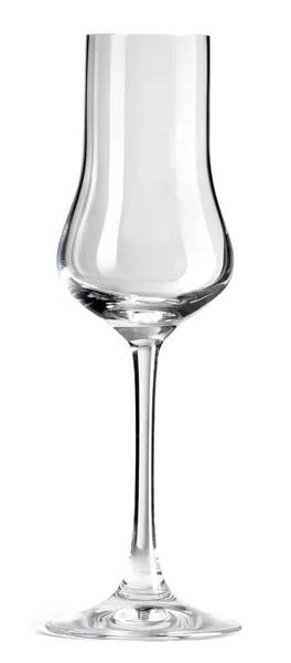 Lege glazen voor champagne geïsoleerd op een witte achtergrond met uitknippad. — Stockfoto