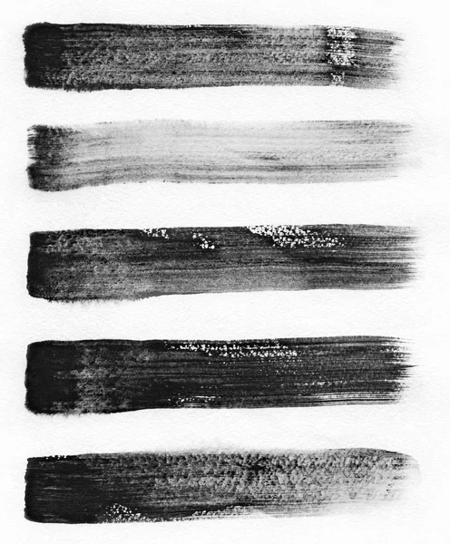 Suluboya. Soyut siyah suluboya kontur arka planlar kümesi.