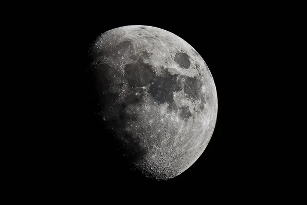 Half Moon in the middle of its way on the clear sky. — Stock Photo, Image