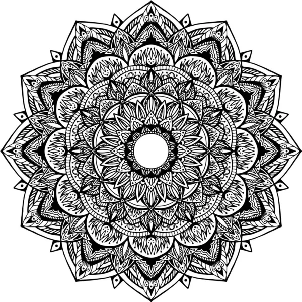 Mandala para colorear libro. Logos de Yoga Vector — Vector de stock