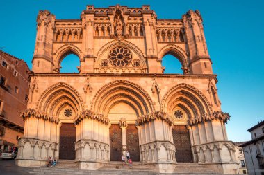 Cuenca, İspanya 11 Ekim 2017. İspanya, Castille La Mancha 'daki Cuenca Katedrali.
