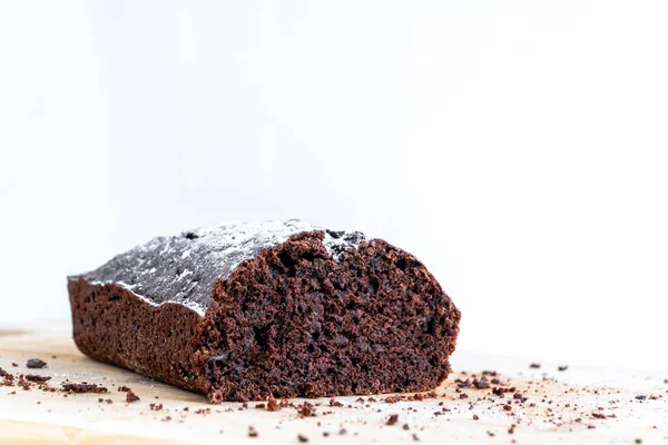 Vereinzelt Großes Stück Schokoladenkeks Hausgemachtes Süßes Dessert Aus Schokolade Rezept — Stockfoto