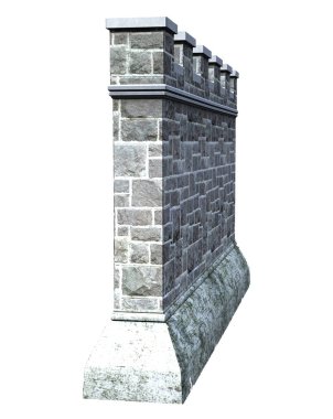 Krallık Kalesi Parçaları - 3D Büyük Perde Duvarı Kenarı