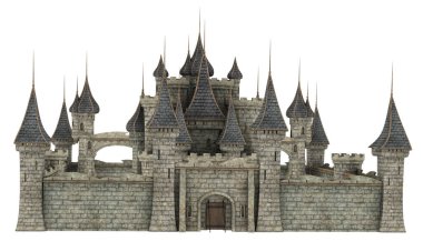 Fantasy Kingdom Castle - 3d Front View