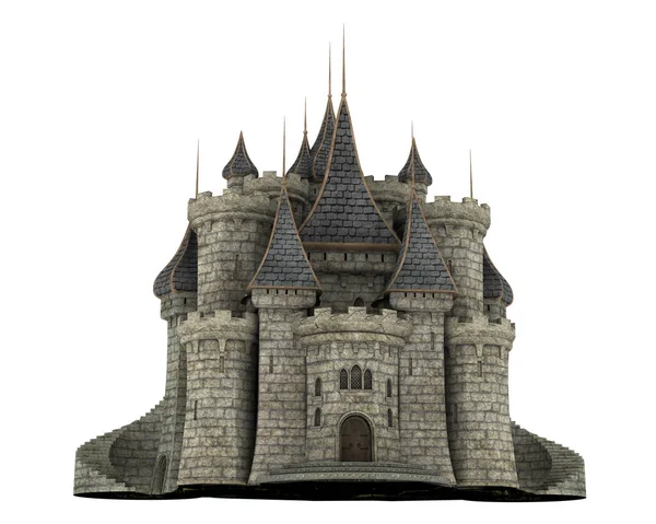 Kingdom Castle Parts Chapel Winding Towers Front — 스톡 사진
