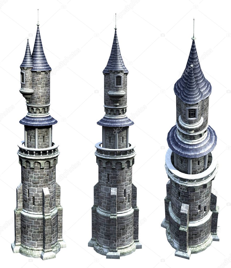 Kingdom Castle Parts - Turrets on Tower