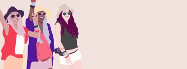Fashion woman illustration. Hand drawn illustration trendy girl